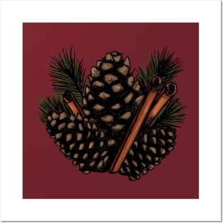 Pinecones and Cinnamon Sticks Posters and Art